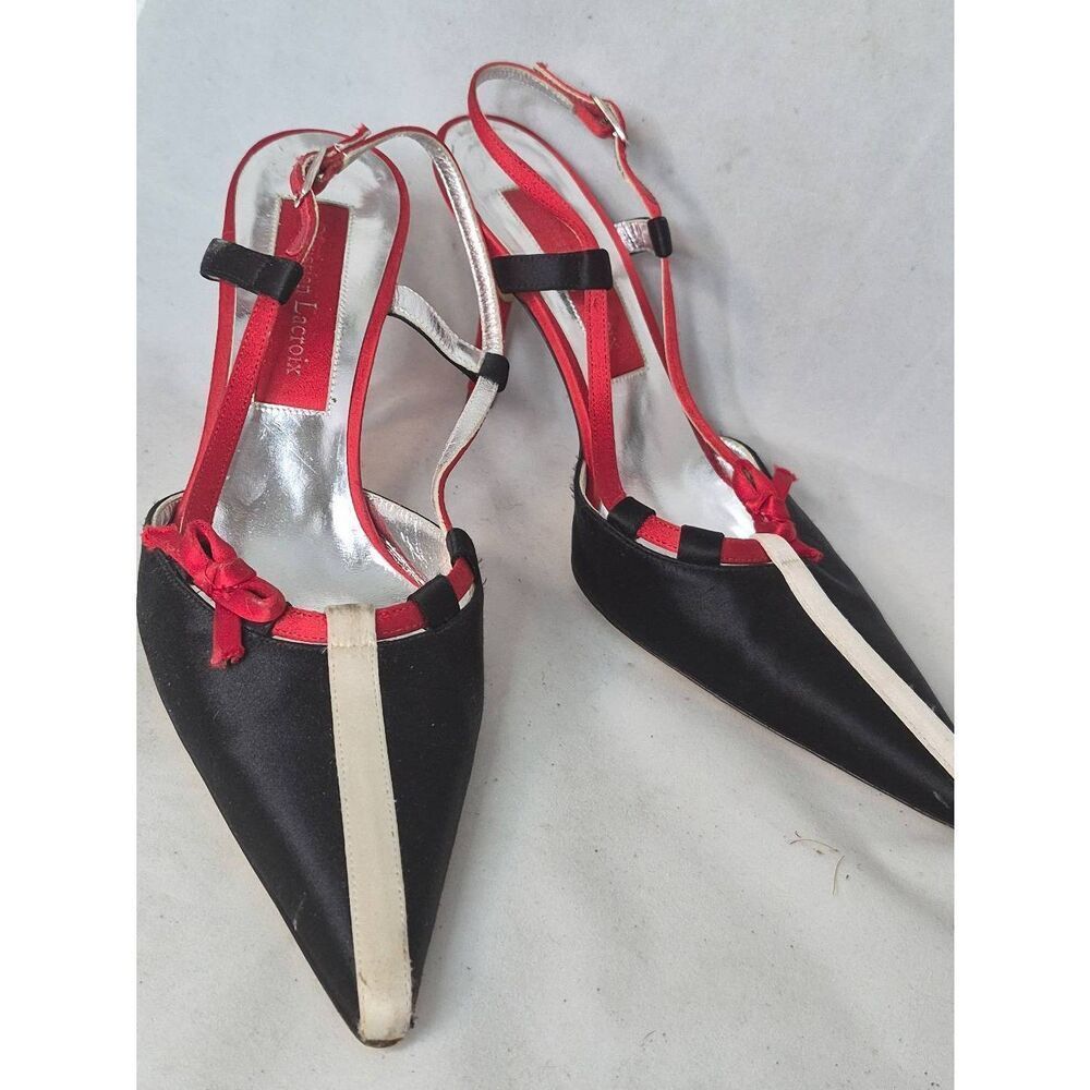 Christian LaCroix sling  backs - Picture 5 of 8
